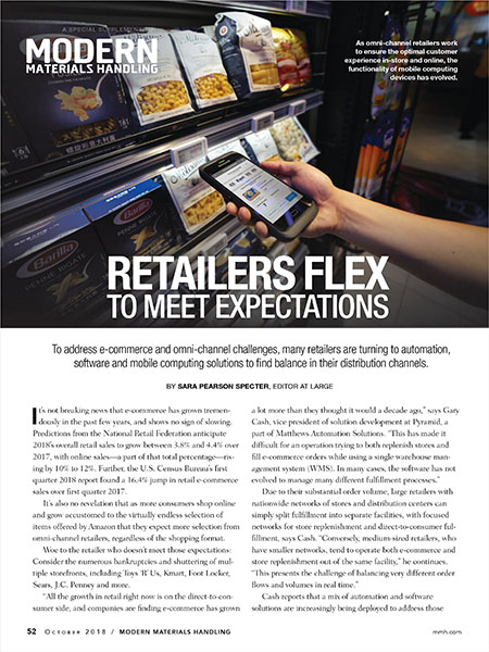 Pyramid's Gary Cash Discusses Challenges Faced by Retailers in October Issue of Modern Materials Handling